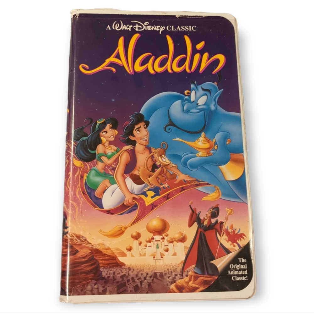 Aladdin VHS Cassette Tape, Disney Animated Film